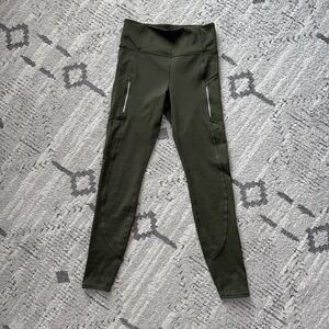Athleta aspen olive rainier small tall ST tights leggings